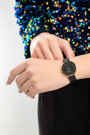 Daniel Wellington Classic Petite Reading Black Dial Black Leather Strap Watch For Women - DW00100167