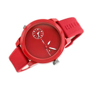 Tommy Hilfiger Denim Red Dial Red Rubber Strap Watch for Men - 1791557