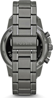 Fossil Dean Chronograph Black Dial Black Steel Strap Watch for Men - FS4721