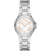 Michael Kors Camille Three Hand Silver Dial Silver Steel Strap Watch For Women - MK7259
