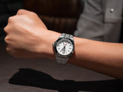 Breitling Chronomat GMT 40 White Dial Silver Steel Strap Watch for Men - A32398101A1A1