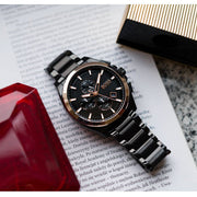 Hugo Boss Grandmaster Chronograph Black Dial Black Steel Strap Watch for Men  - 1513885