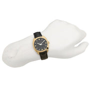 Gucci GG2570 Quartz Black Dial Black Leather Strap Watch For Women - YA142408
