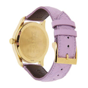 Gucci G Timeless Quartz Lilac Dial Lilac Leather Strap Watch For Women - YA1264098