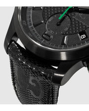 Gucci G Timeless Chronograph Black Dial Black Leather Strap Watch For Men - YA126244