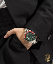 Gucci Dive Quartz Green Dial Silver Steel Strap Watch For Men - YA136222