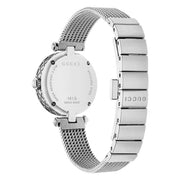 Gucci Diamantissima Quartz Diamonds Mother of Pearl Dial Silver Mesh Bracelet Watch for Women - YA141504