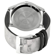 Gucci G Timeless Quartz Grey Dial Grey Leather Strap Watch For Men - YA1264058