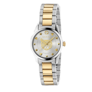 Gucci G Timeless Quartz Mother of Pearl Dial Two Tone Steel Strap Watch For Women - YA1265012