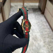 Gucci G Timeless Quartz Green & Red Dial Green & Red NATO Strap Watch For Men - YA126487A