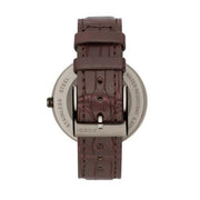 Gucci Interlocking G 18K Gold Black Dial Brown Leather Strap Watch For Women - YA133304