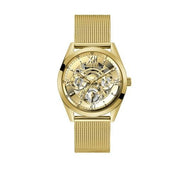 Guess Tailor Multifunction Gold Dial Gold Mesh Bracelet Watch for Men - GW0368G2