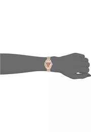 Guess Tri Glitz Quartz Diamonds Rose Gold Dial Rose Gold Mesh Bracelet Watch For Women - W1142L4