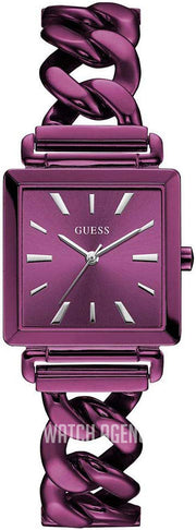 Guess Vanity Analog Purple Dial Purple Steel Strap Watch For Women - W1029L4