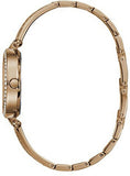 Guess Muse Quartz Silver Dial Rose Gold Steel Strap Watch For Women - W1008L3