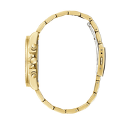 Guess Confetti Chronograph Rainbow Dial Gold Steel Strap Watch For Women  - GW0483L4
