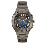 Guess Headliner Quartz Black Dial Grey Steel Strap Watch For Men - GW0572G5