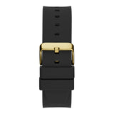 Guess Zeus Multifunction Crystals Black Dial Black Silicone Strap Watch For Men - GW0208G4