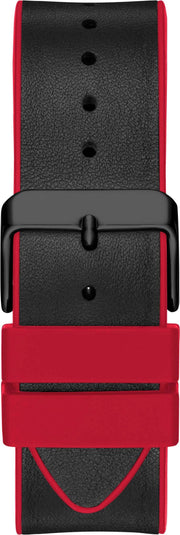 Guess Phoenix Multifunction Black Dial Black & Red Rubber Strap Watch for Men - GW0202G7