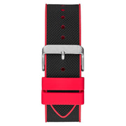 Guess Navigator Black Dial Black Rubber Strap Watch for Men - GW0264G1