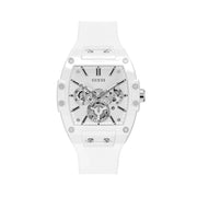 Guess Phoenix Multifunction White Dial White Rubber Strap Watch for Men - GW0203G2
