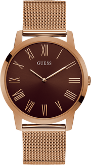 Guess Analog Brown Dial Brown Mesh Bracelet Watch for Men - GW0074G1