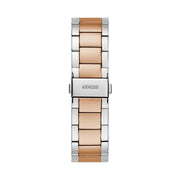 Guess Sunray Multifunction Crystals Silver Dial Two Tone Steel Strap Watch For Women - GW0616L3