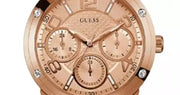 Guess Studio Rose Gold Dial Rose Gold Steel Strap Watch For Women - W0778L3