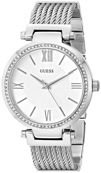 Guess Soho Silver DIal Stainless Steel Mesh Bracelet Watch  display picture 1