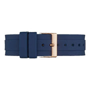 Guess Confetti Diamonds Gold Dial Blue Rubber Strap Watch For Women - W1098L6