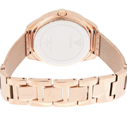 Guess Tri Glitz Quartz Diamonds Rose Gold Dial Rose Gold Mesh Bracelet Watch For Women - W1142L4