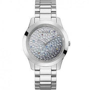 Guess Crush Silver Dial Silver Steel Strap Watch For Women - GW0020L1
