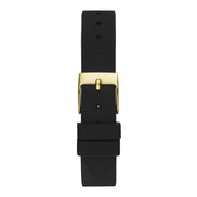Guess Cosmic Multifunction Black Dial Black Silicone Strap Watch For Women - GW0466L1