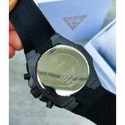 Guess Formula Chronograph Black Dial Black Silicone Strap Watch For Men - GW0579G1