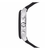 Hugo Boss Velocity Chronograph Black Dial Black Leather Strap Watch for Men - 1513716