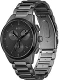 Hugo Boss Classic Chronograph Grey Dial Grey Steel Strap Watch for Men - 1513364