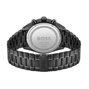 Hugo Boss Champion Chronograph Black Dial Black Steel Strap Watch for Men - 1513960