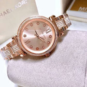 Michael Kors Sofie Quartz Rose Gold Dial Rose Gold Steel Strap Watch For Women - MK3882