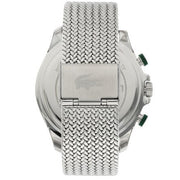 Lacoste Neoheritage Chronograph Green Dial Silver Steel Strap Watch for Men - 2011255