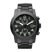 Marc Jacobs Larry Chronograph Black Dial Black Steel Strap Watch for Men - MBM5032