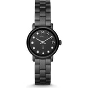 Marc Jacobs Marc Black Dial Black Steel Strap Watch for Women - MBM8673