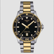Tissot Seastar 1000 Black Dial Two Tone Steel Strap Watch For Men - T120.410.22.051.00
