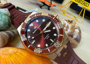 Maurice Lacroix Aikon Venturer Asia Special Edition Red Dial Red Rubber Strap Watch For Men - AI6058-BRZ6B-530-6