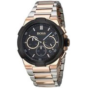 Hugo Boss Supernova Chronograph Black Dial Two Tone Steel Strap Watch for Men - 1513358
