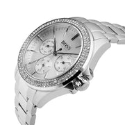 Hugo Boss Premiere Chronograph Silver Dial Silver Steel Strap Watch for Women - 1502442