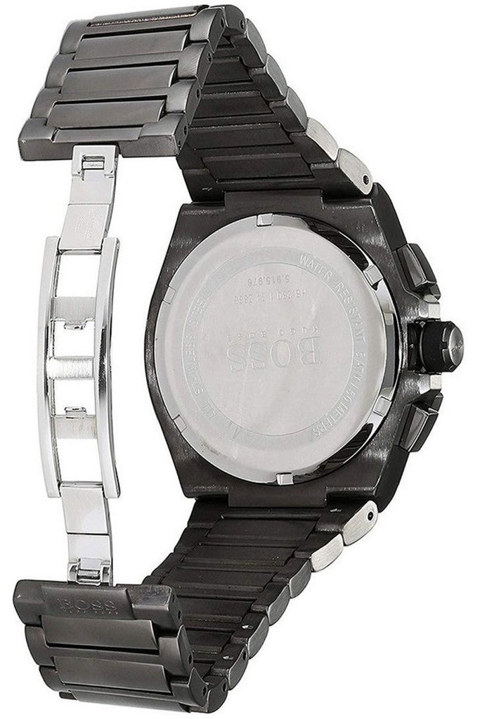 Hugo Boss Supernova Chronograph Grey Dial Grey Steel Strap Watch for Men - 1513361