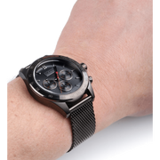 Hugo Boss Ikon Chronograph Grey Dial Grey Mesh Bracelet Watch for Men - 1513443