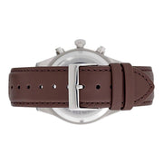 Hugo Boss Grand Prix Chronograph Grey Dial Brown Leather Strap Watch for Men -  1513476