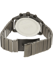 Hugo Boss Architectural Chronograph Blue Dial Grey Steel Strap Watch for Men - 1513574