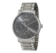 Hugo Boss Oxygen Chronograph Grey Dial Silver Steel Strap Watch for Men - 1513596